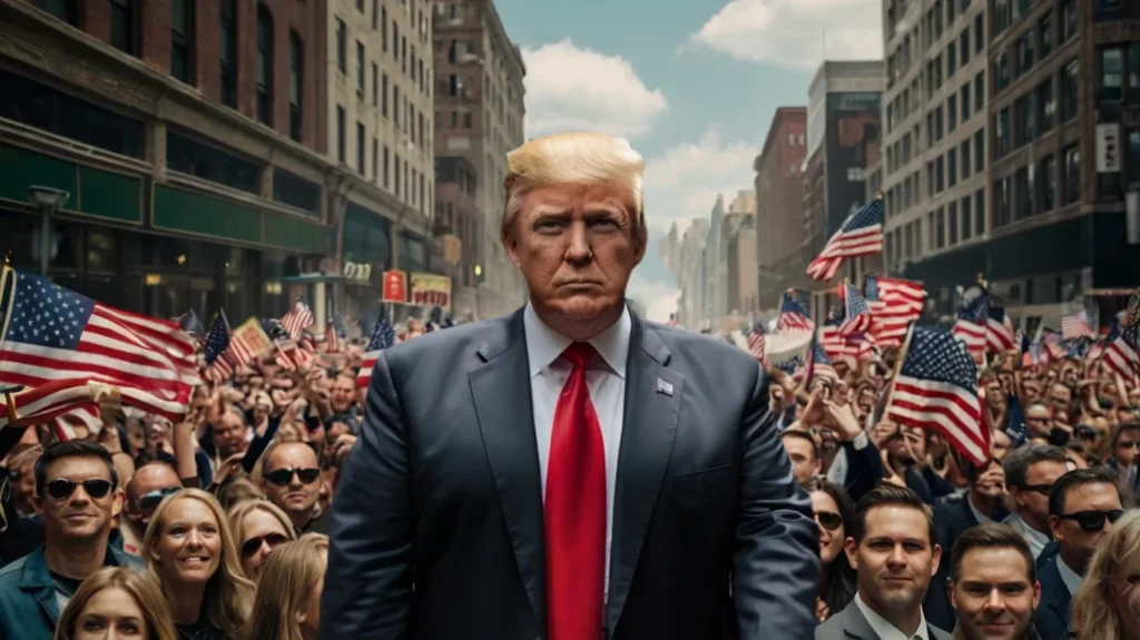 A crowd of supporters at a Donald Trump rally in Florida, a key state in the 2024 U.S. Presidential Election