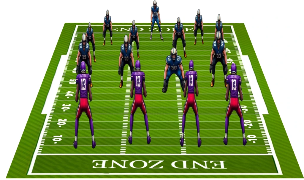 American football team strategy of team position